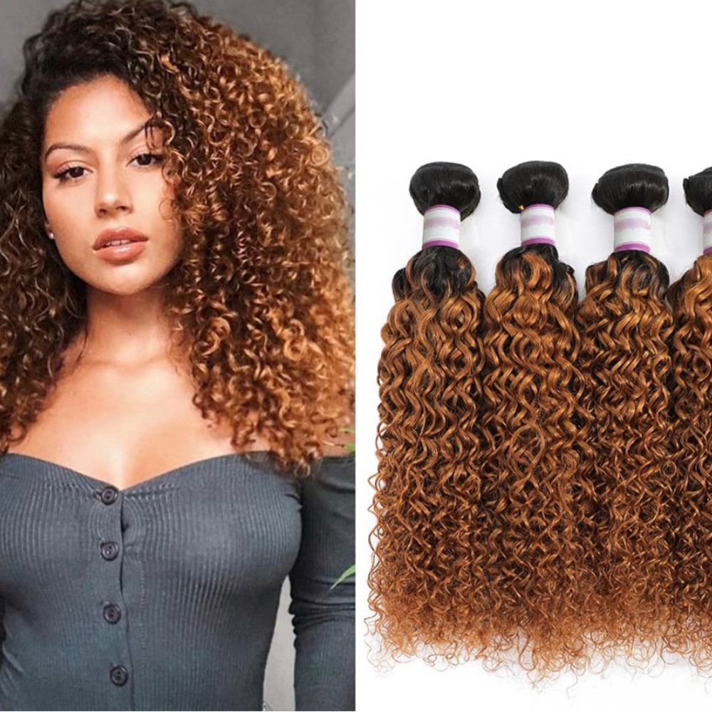 Human hair bundle. 4 Bundles. 16-18” Brazilian curls! 💯%Human hair. Never used